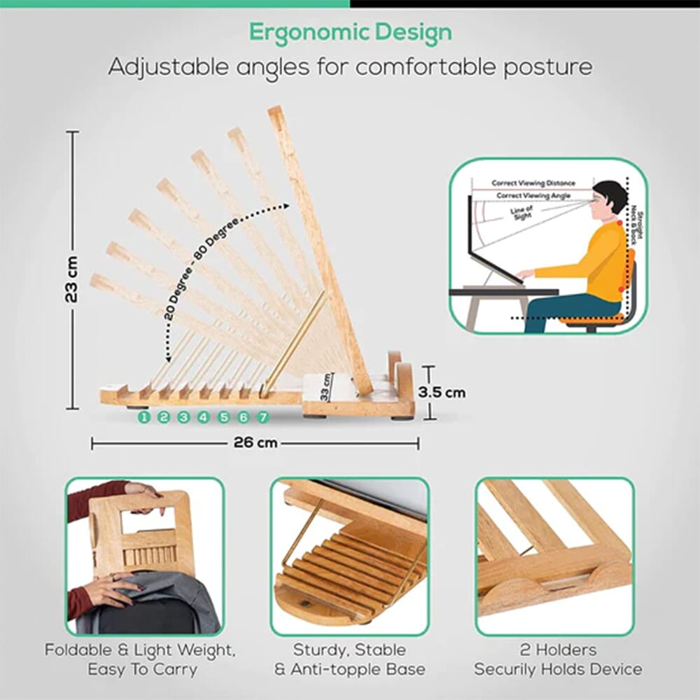 Yoga Desk Wooden Laptop Stand
